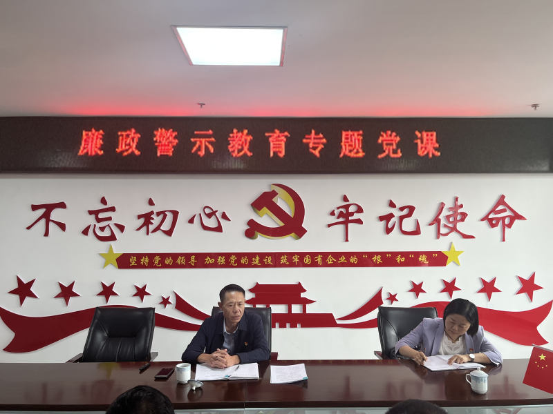中共青海物產(chǎn)現(xiàn)代物流投資管理有限公司支部委員會  警示教育入人心   廉潔自律守初心  --集團(tuán)黨委委員、紀(jì)委書記講授廉政警示教育專題黨課